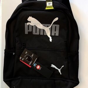 Puma Black and Silver Men's Backpack